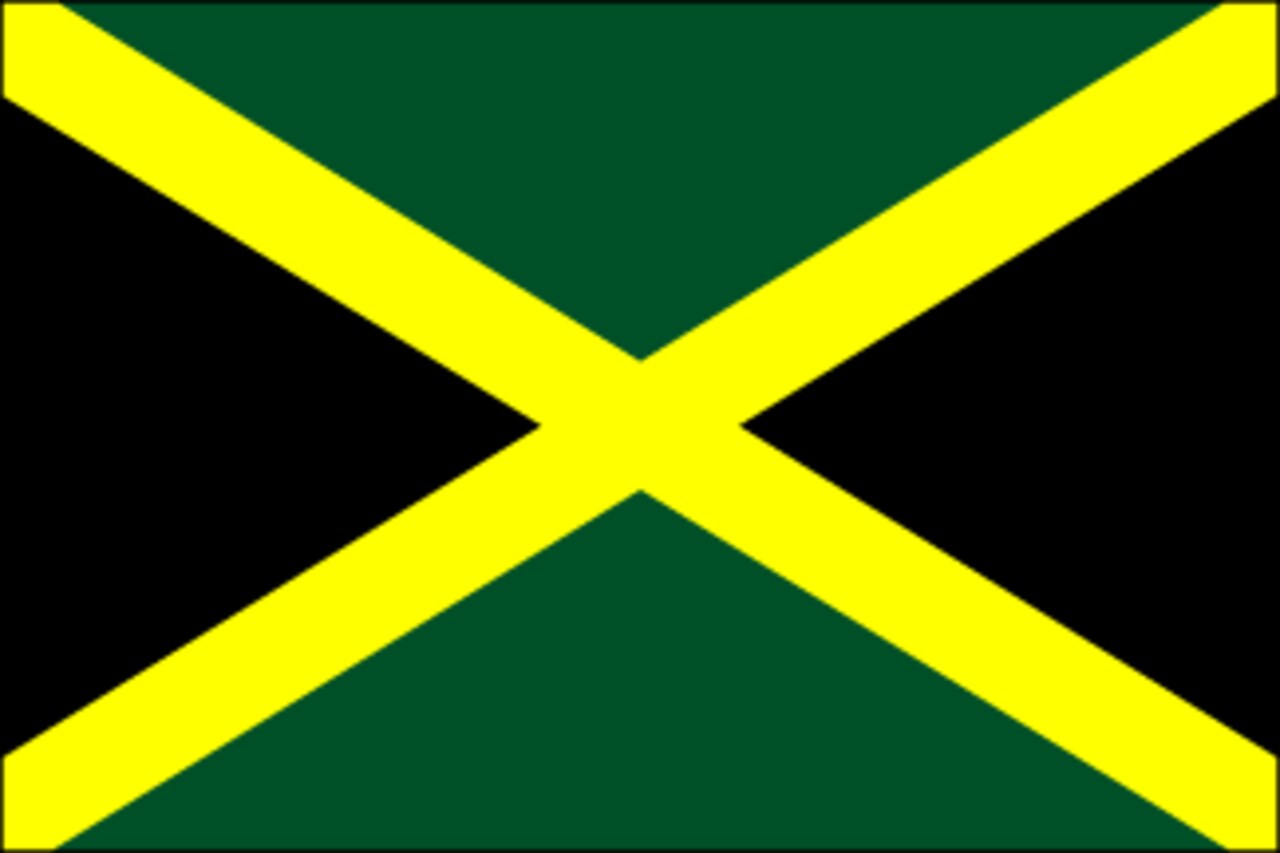 3x5 Foot (90x150 cm) Jamaica International Polyester Indoor/Outdoor Flag